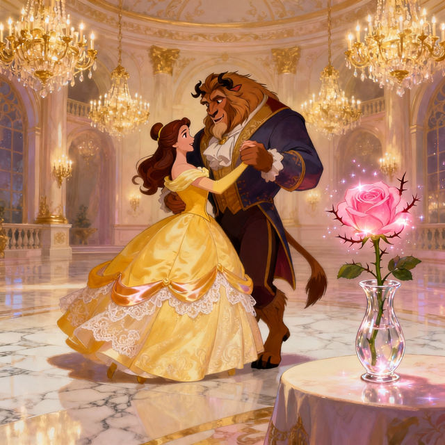 Beauty and the Beast Drawings - AI Generated gallery