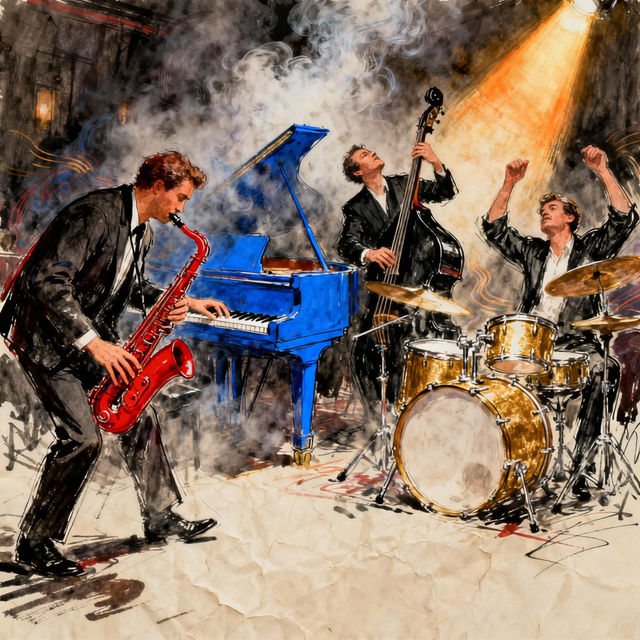 Jazz Drawings - AI Generated Art gallery