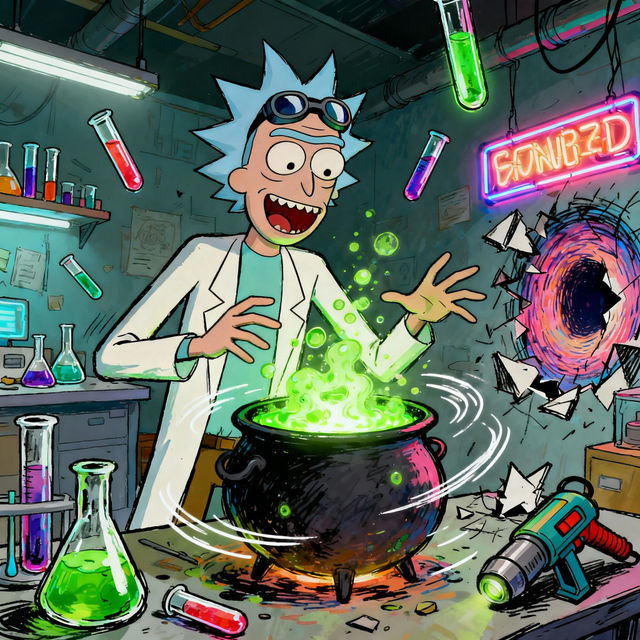 Rick Sanchez Drawings - Made With AI gallery
