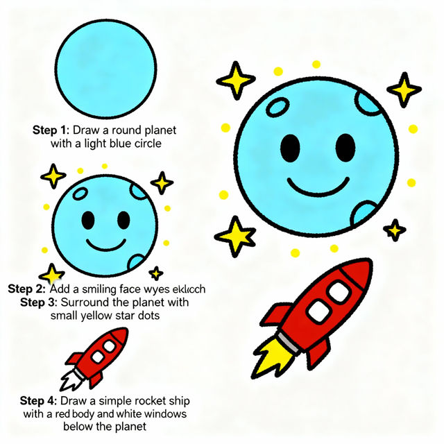 Planet Drawing Easy - Made With AI gallery