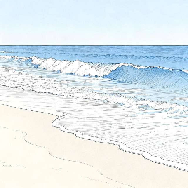 Ocean Waves Drawing Easy gallery