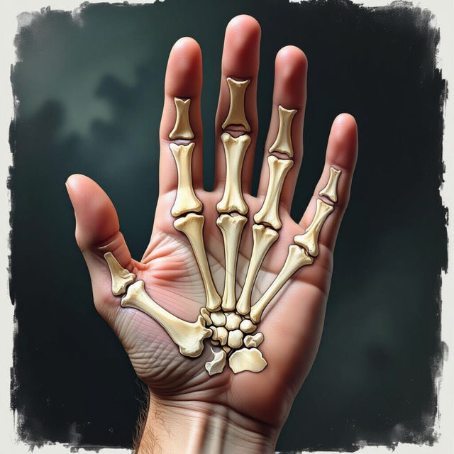 Bone Drawing On Hand Art gallery
