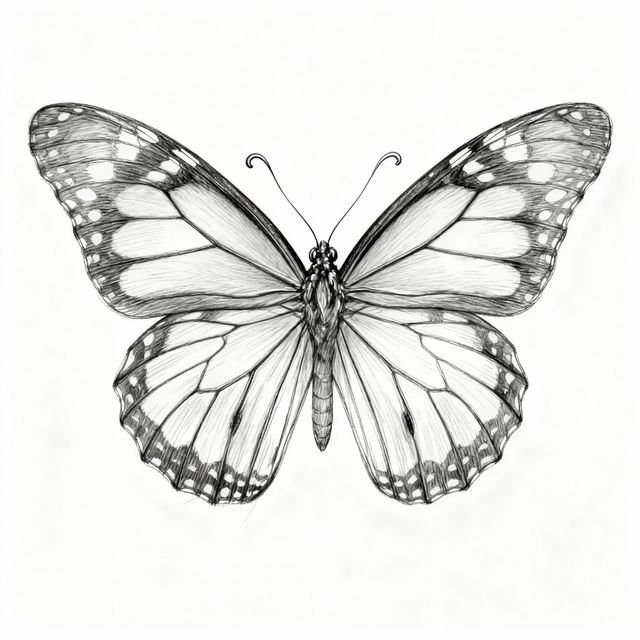 Sketch Butterfly Drawings gallery