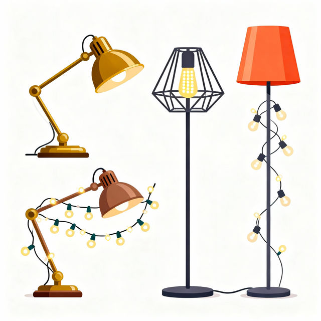 Lamp Clip Art - AI Generated gallery