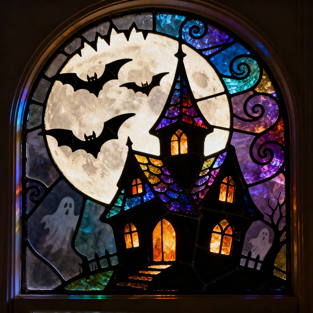 Halloween Window Art - Made With AI gallery