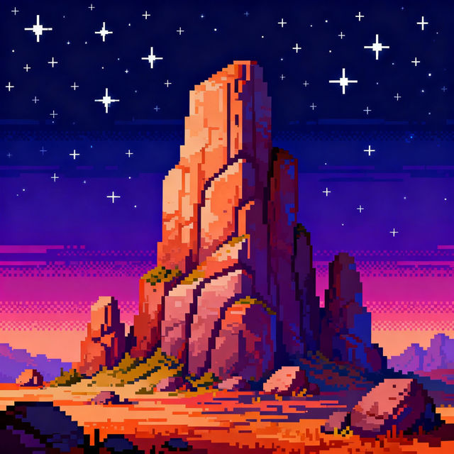 Rock Pixel Art - Made With AI gallery
