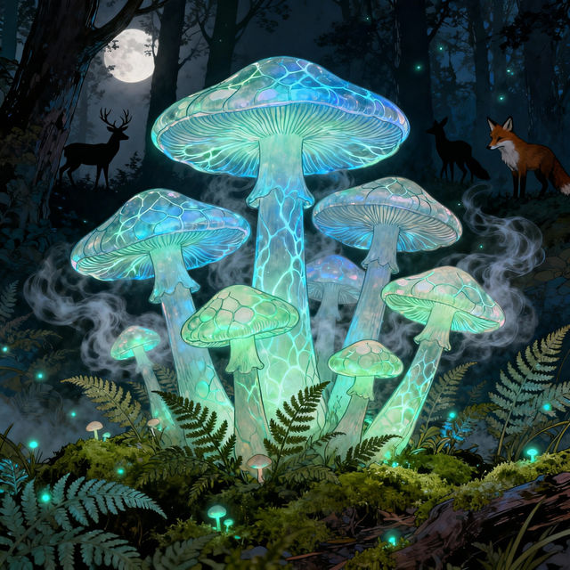 Mushroom Drawings - Made With AI gallery
