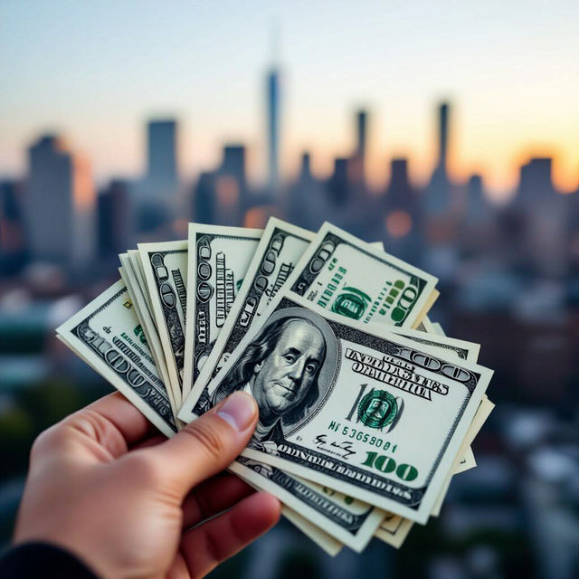 Money Pictures In Hand - AI Generated gallery