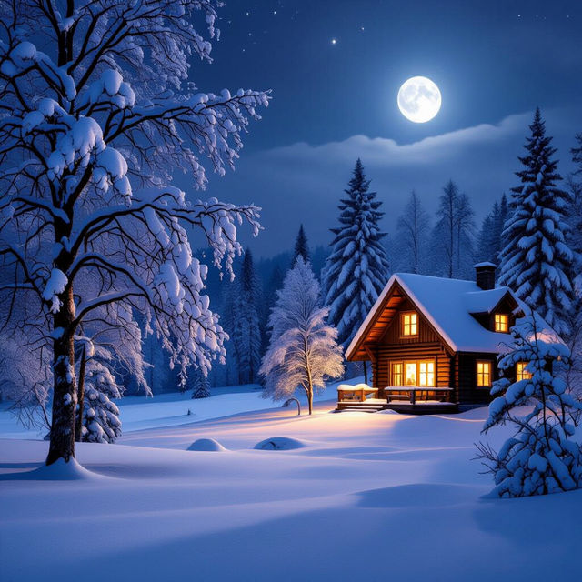 Winter Good Night Images - AI Generated gallery