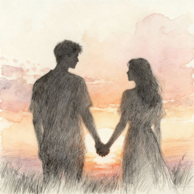 Couple Love Holding Hands Drawings gallery