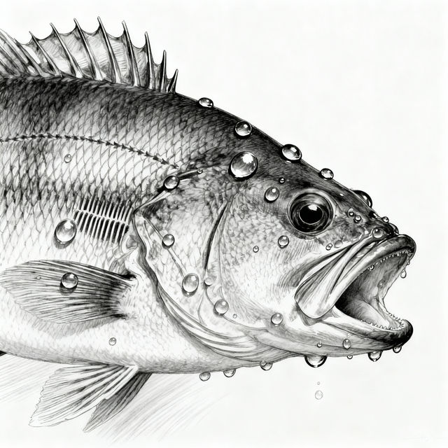 Large Mouth Bass Drawings gallery