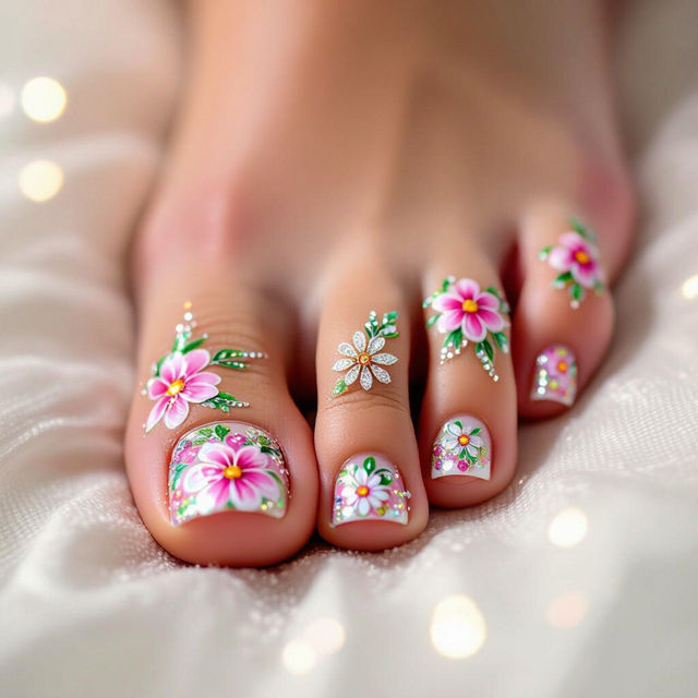 Toenail Nail Art Ideas and Inspiration gallery