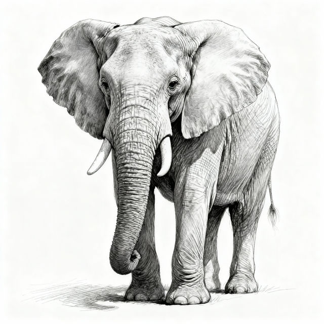 Sketch Elephant Drawings gallery
