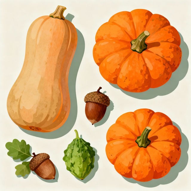 Squash Drawings - AI Generated gallery