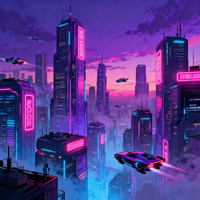Futuristic City Drawings - AI Generated gallery