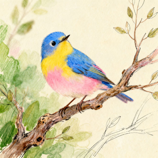 Cute Birds Drawings - Created with AI gallery