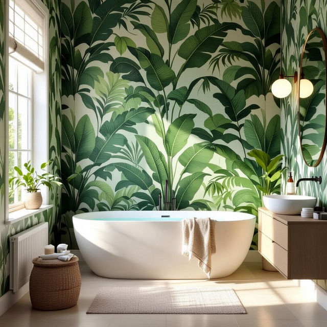 Green Bathroom Wallpaper gallery
