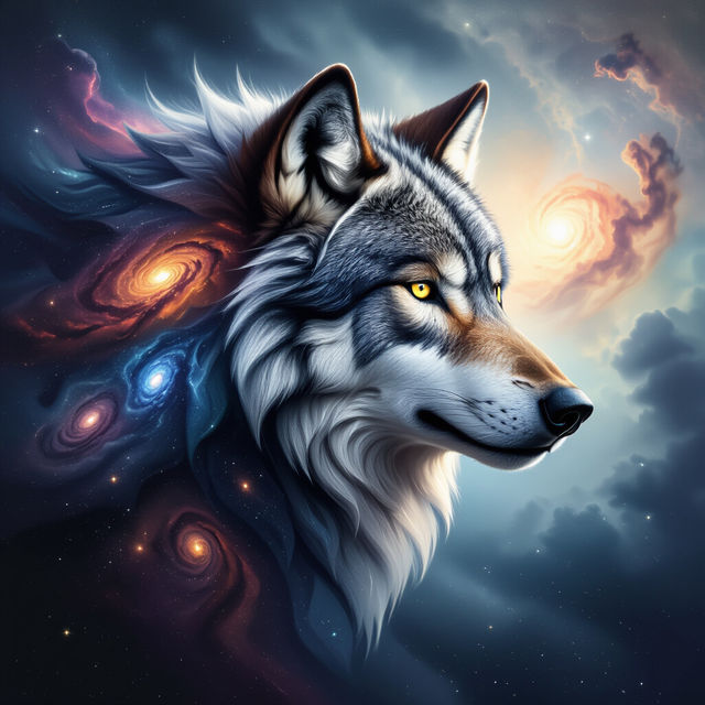 Epic Galaxy Wolf Wallpapers gallery