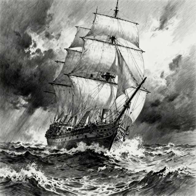 Drawing Of A Ship gallery