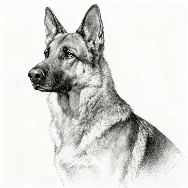 German Shepherd Drawings gallery