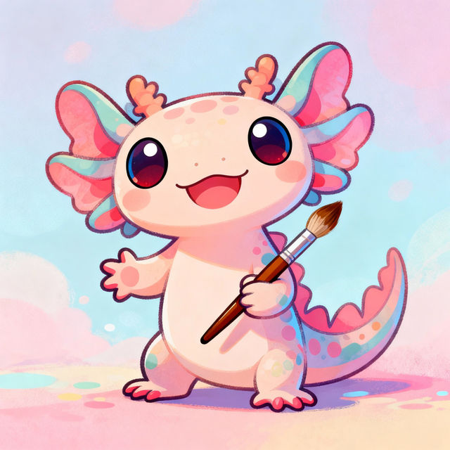 Axolotl Cartoon Drawings - Made With AI gallery