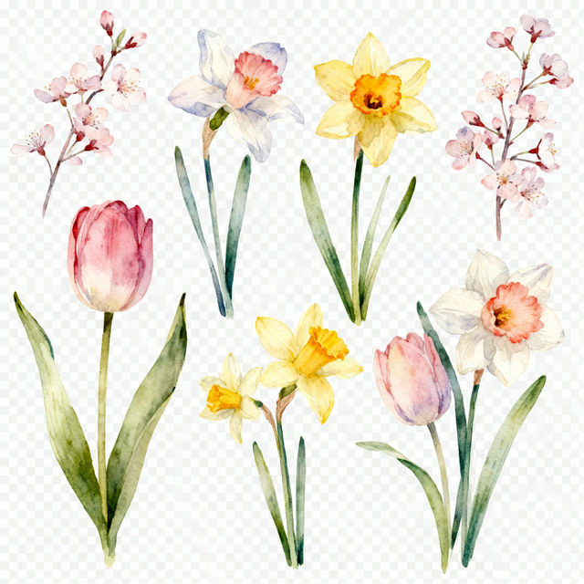 Spring Flower Clip Art - Made With AI gallery