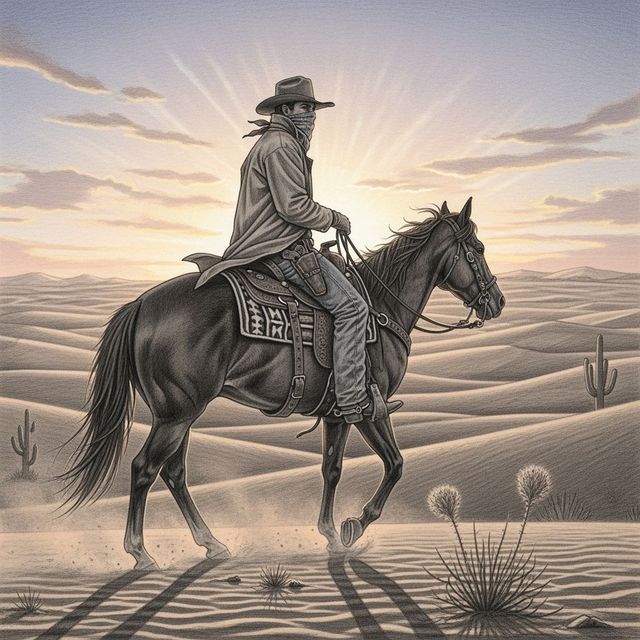 Explore Stunning Cowboy Drawings Created With AI gallery
