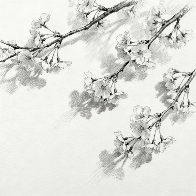 Cherry Blossom Sketches - AI Generated Art gallery