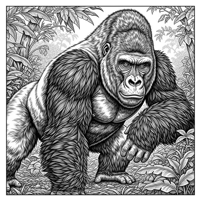 Create a Gorilla Drawing With AI gallery