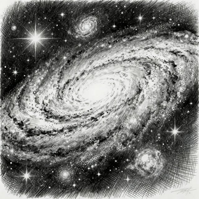 Elliptical Galaxy Drawings - AI Generated gallery