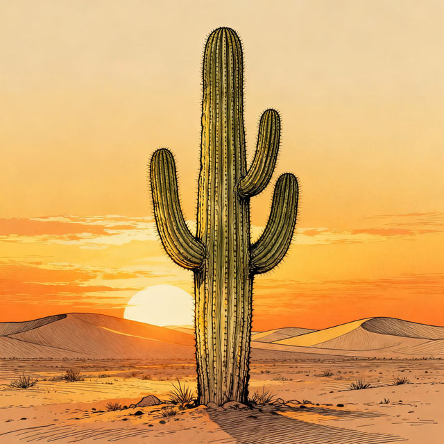 Saguaro Cactus Drawings gallery