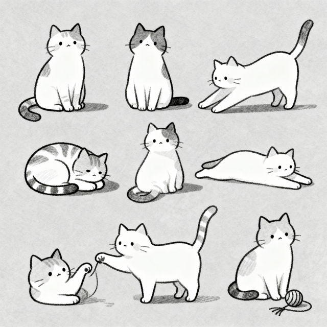 Cute Easy Cat Drawings gallery