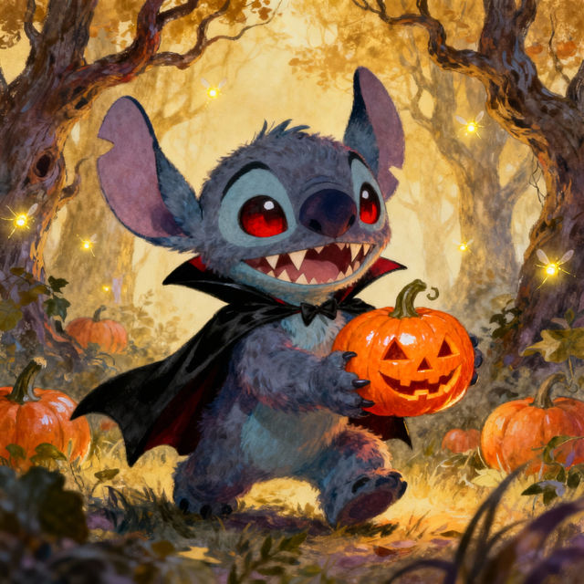 Stitch Halloween Drawings gallery