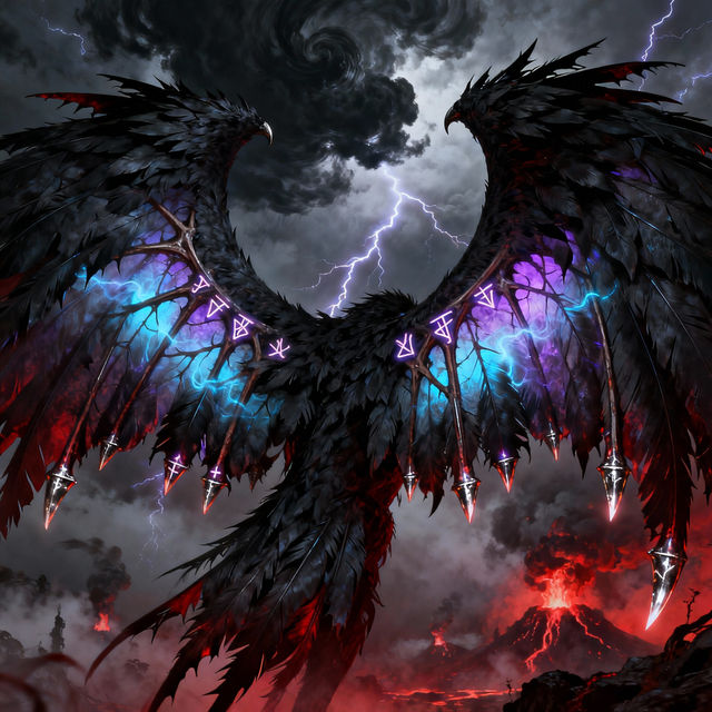 Demon Wings Drawing - AI Generated gallery