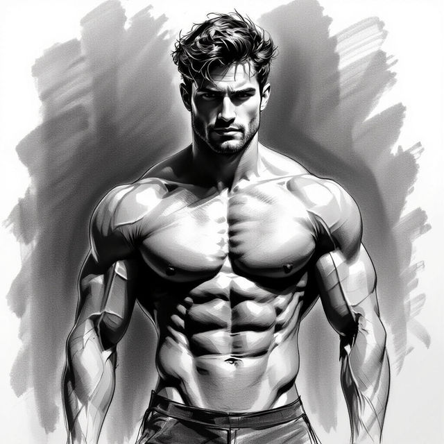 Male Body Sketch Art - Created with AI gallery