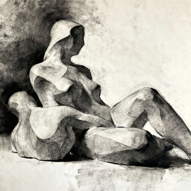 Henry Moore Drawings - Inspired by AI gallery