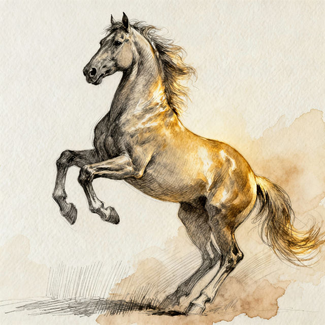 Horse Drawings - AI Generated Art gallery