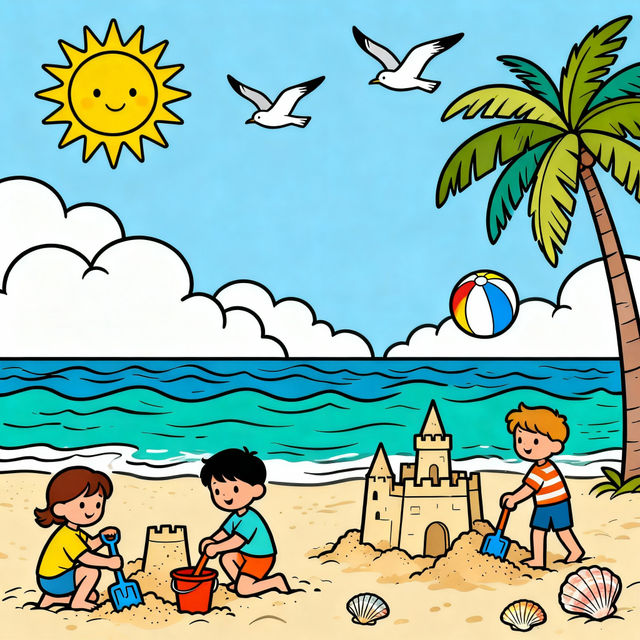 Summer Pictures To Color gallery