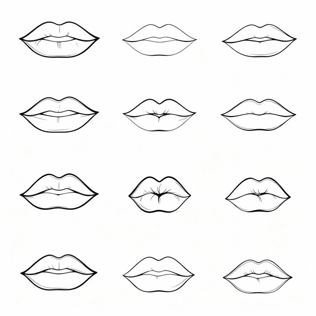 Easy Lip Drawings - Made With AI gallery