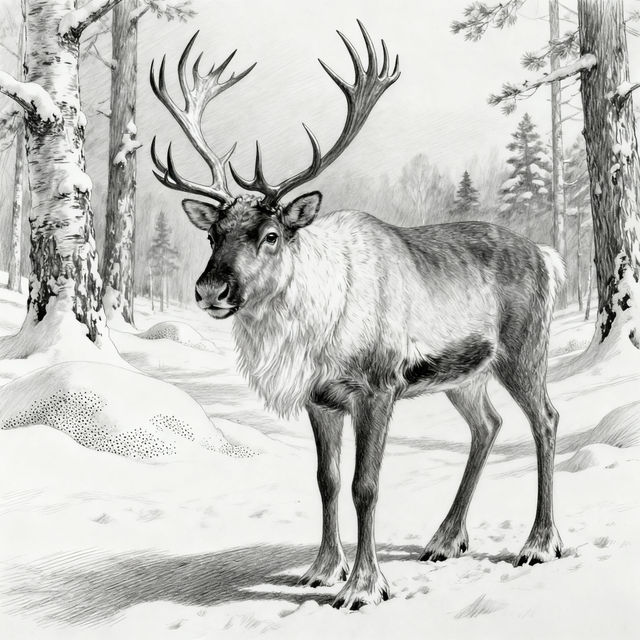 Caribou Drawings - Made With AI gallery