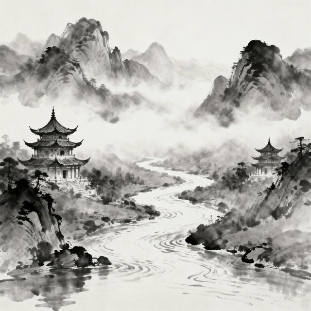 Ancient China Drawings - AI Generated gallery