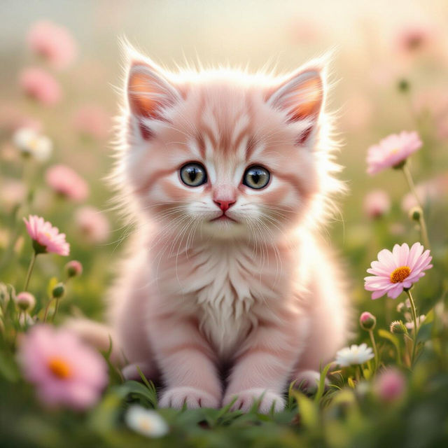 Baby Pink Cute Cat Images gallery