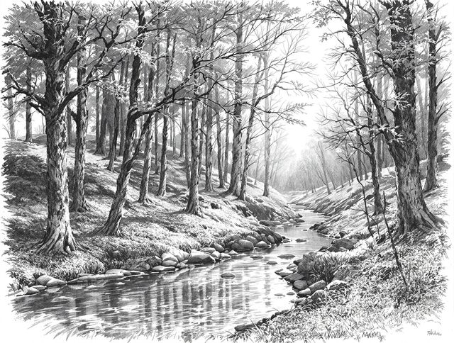 Forest Drawing & Sketches gallery