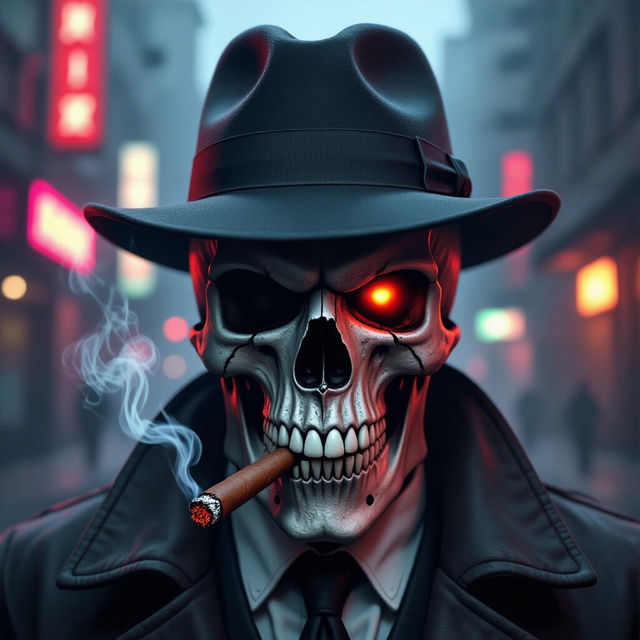 Gangster Skull Wallpaper - AI Generated gallery
