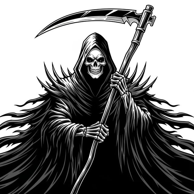 Generate a Grim Reaper Drawing With AI gallery