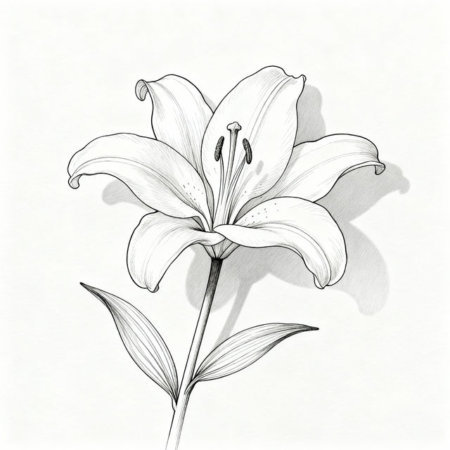 Easy Lily Drawings gallery