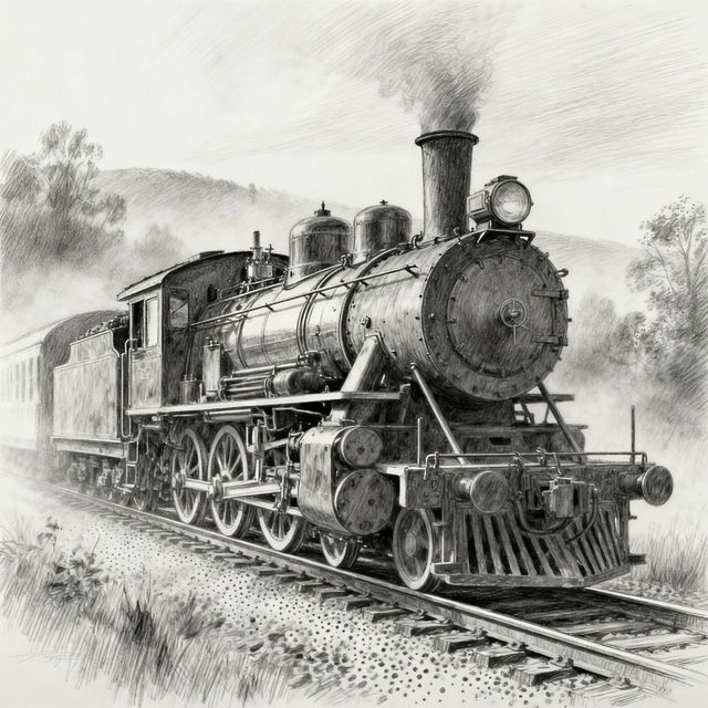 Train Sketches - AI Generated Art gallery