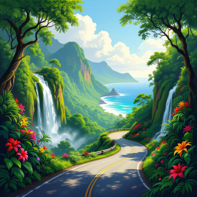 Road to Hana Pictures - AI Generated gallery