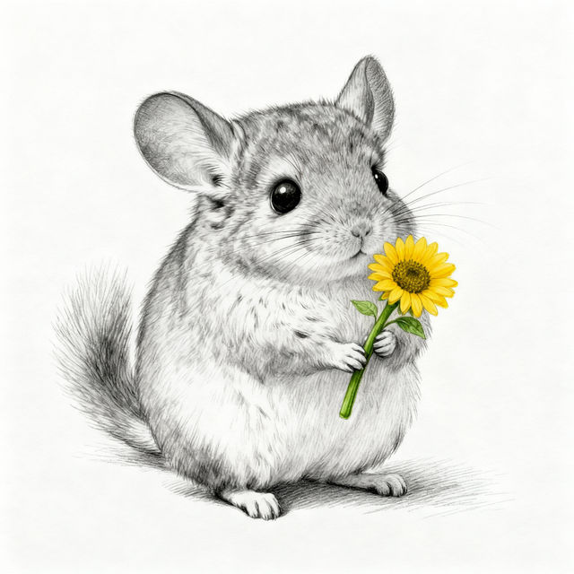 Chinchilla Drawing - Made With AI gallery