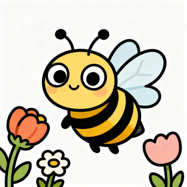 Easy Bee Drawings gallery